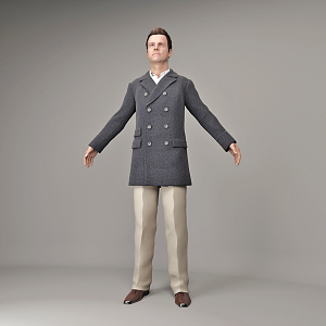 modern man suit man 3d model