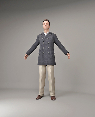 modern man suit man 3d model