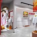 Modern Clothing Store Interior With Mannequins Clothing Displays And Window Showcases