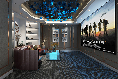 Light Luxury AV Room Luxury AV Room 3d model