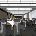 Light Luxury Ballroom 3d model