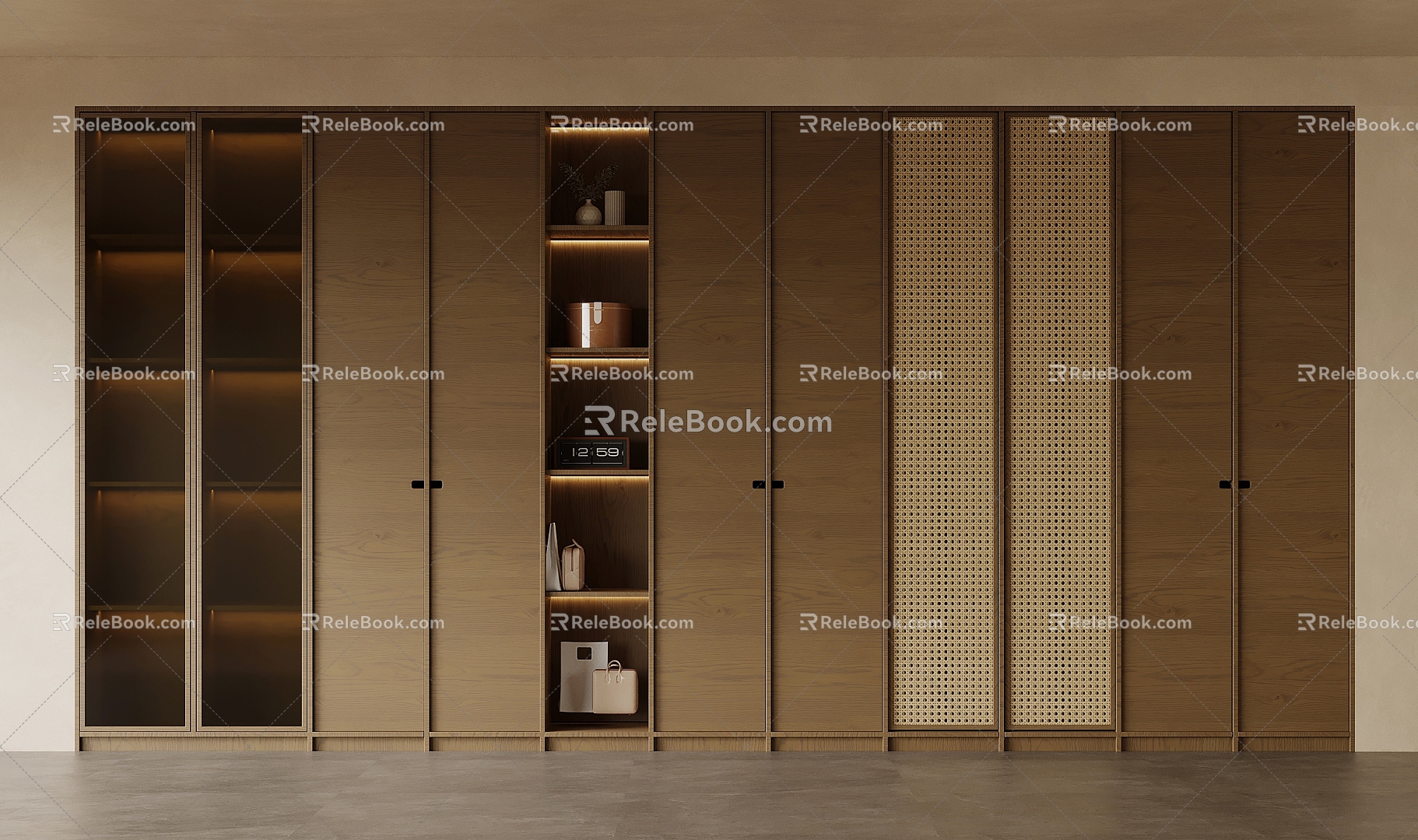 Middle style wardrobe 3d model