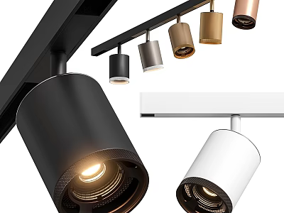 Modern Indoor Track Lights With Different Colors Ceiling Mounted Lighting Fixtures 3d model