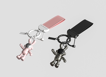 Space rabbit key chain key chain 3d model