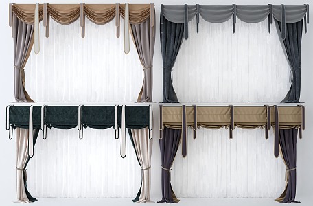 New Chinese Curtain 3d model