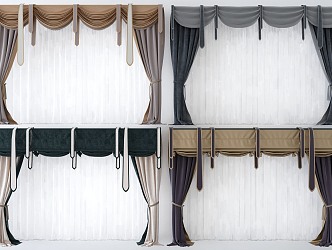 New Chinese Curtain 3d model