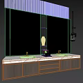 Modern Bathroom Vanity With Marble Countertop Double Sink Large Mirror And Drawers