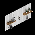 Modern Wooden Storage Racks With Multi Tiered Shelves Metal Frames And Open Drawers
