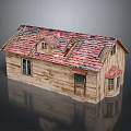 Wooden House With Red Tiled Roof Wooden Exterior Windows And Door Design