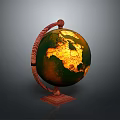Globe Antique Globe Old Globe Retro Globe Game Item Game Props Game Equipment 3d model