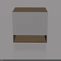 Contemporary Hinged Door Cabinet Featuring Wooden Top And Metal Body Design