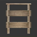 Wooden Interlocking Shelf Structure Featuring Open Storage Compartments And Decorative Design 3d model