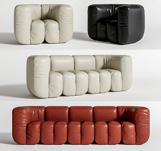 Modern Combination Sofa Multiplayer Sofa 3d model