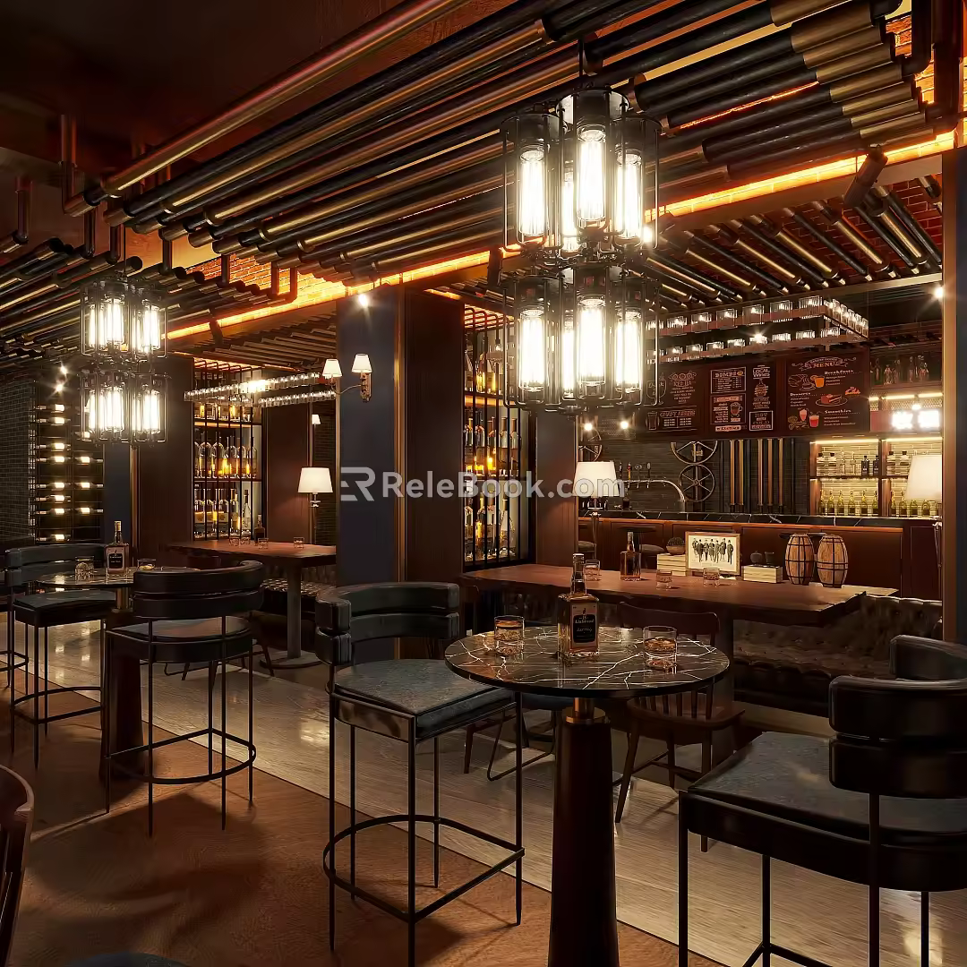 INDUSTRIAL LOFT BAR 3d model