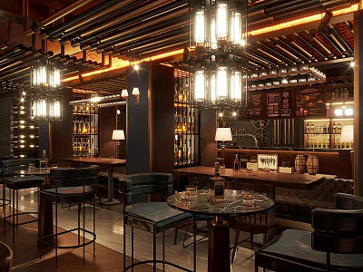 INDUSTRIAL LOFT BAR 3d model