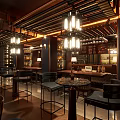 INDUSTRIAL LOFT BAR 3d model