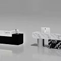 Company Simple Front Desk Beauty Salon Front Desk 3d model
