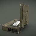 Rugged Military Laptop With Reinforced Olive Green Case Displaying Tactical Map