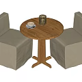 Wind leisure table and chair combination 3d model