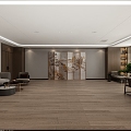 New Chinese-style Office General Manager's Office Reception Room 3d model