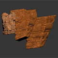 Natural Wood And Stone Decorative Blocks With Rough Textured Surfaces For Construction