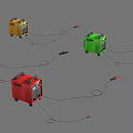 Industrial Welding Machines in Various Colors with Connecting Power Cables