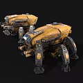 Armed Robot Fighting Robot Mechanical Armor Artificial Intelligence Military Robot PBR Material Deforming Robot Manned 3d model