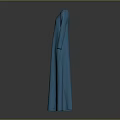 Elegant Blue Long Dress With Long Sleeves And Simple Classic Design