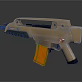 XM8 Assault Rifle With Beige Body Orange Magazine And Modern Design