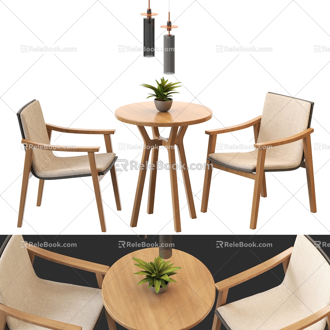 Casual table and chair suit model