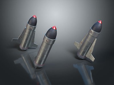 Bomb Missile Airborne Missile Shipborne Missile Cruise Missile High Altitude Bomb Guided Weapon Cruise Weapon 3d model