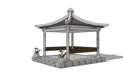 Chinese-style pavilion 3d model