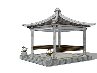 Chinese-style pavilion 3d model
