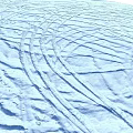 Snow Covered Ground With Intricate Footprints And Swirl Patterns 3d model