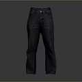 Man Wearing Dark Straight Leg Jeans With Pocket And Zipper