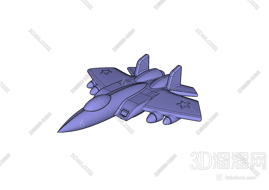 Sleek Blue Fighter Jet 3D Model With Detailed Design And Aerodynamic Features 3d model 