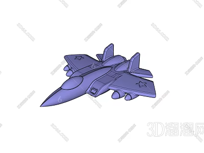 Sleek Blue Fighter Jet 3D Model With Detailed Design And Aerodynamic Features 3d model