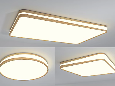 Modern Ceiling Light Collection with Rectangular and Circular Shapes Simple Design and Bright Light 3d model
