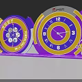 Banmu Time Check in Event Interactive Clock with Purple Yellow Design