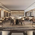 Elegant Modern Hotel Lobby Bar Interior With Comfortable Seating And Bar Counter