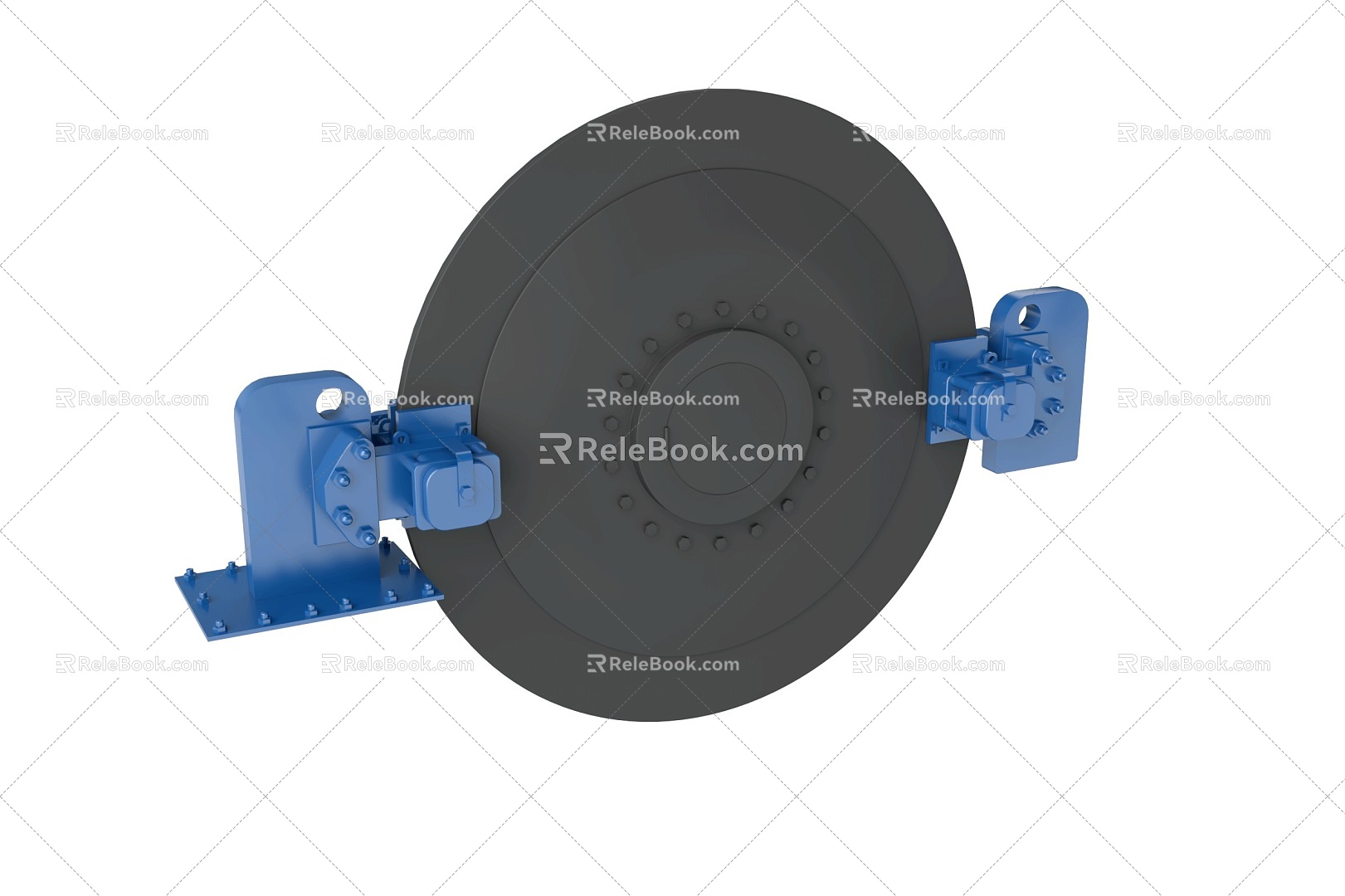 Belt motor brake brake pad brake brake device 3d model