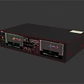 Black Audio Amplifier With Dolby Digital Technology Multiple Interfaces And Control Buttons 3d model