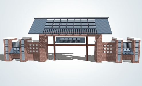 New Chinese Gate Entrance 3d model