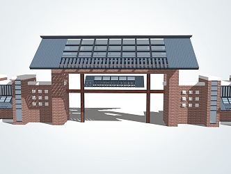 New Chinese Gate Entrance 3d model