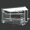White Countertop Toaster Oven With Interior Heating Elements For Kitchen Use