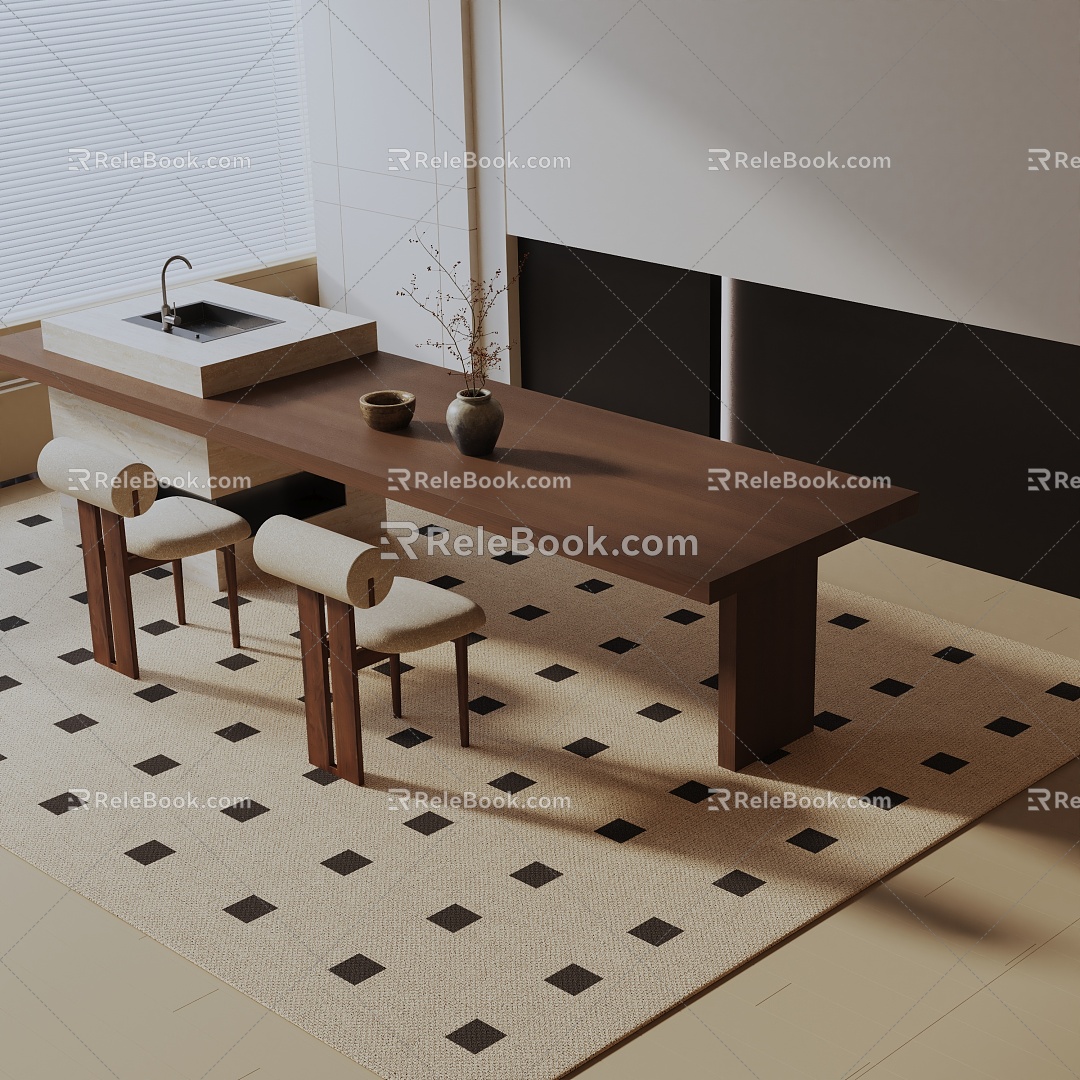 Modern table combination 3d model