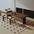 Modern table combination 3d model