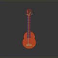 Vibrant Red Ukulele Musical Instrument for Home Decoration and Music Play