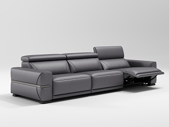 Functional leather sofa 3d model