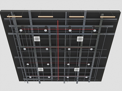 Spray pipe ceiling industry 3d model